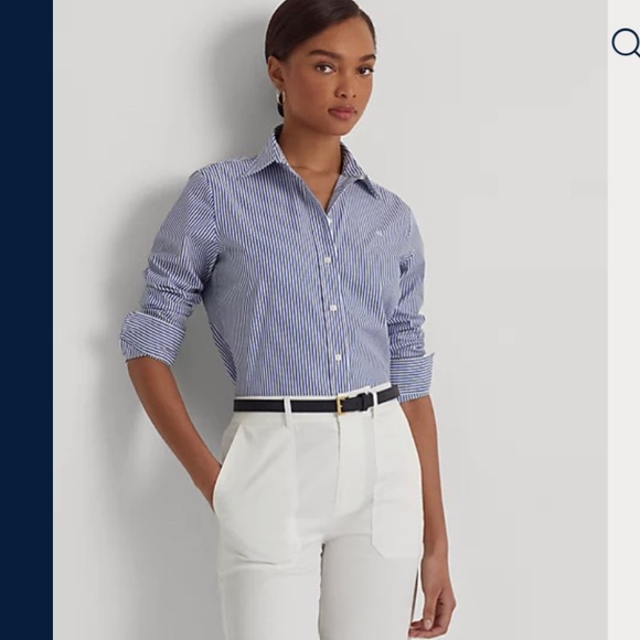 Lauren Striped Cotton Shirt - Picture 2 of 7